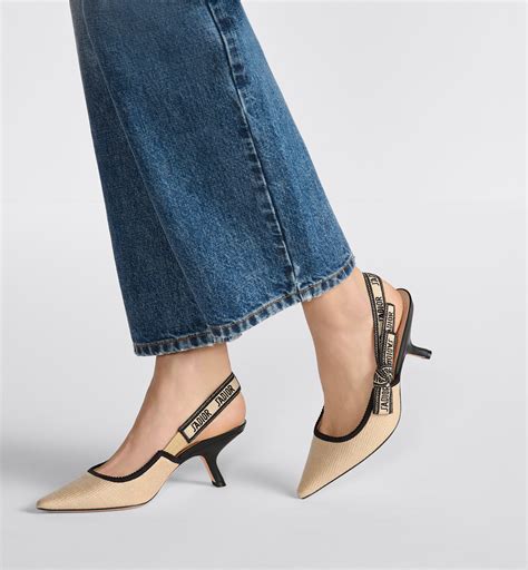 J'Adior Slingback Pump Natural Raffia 